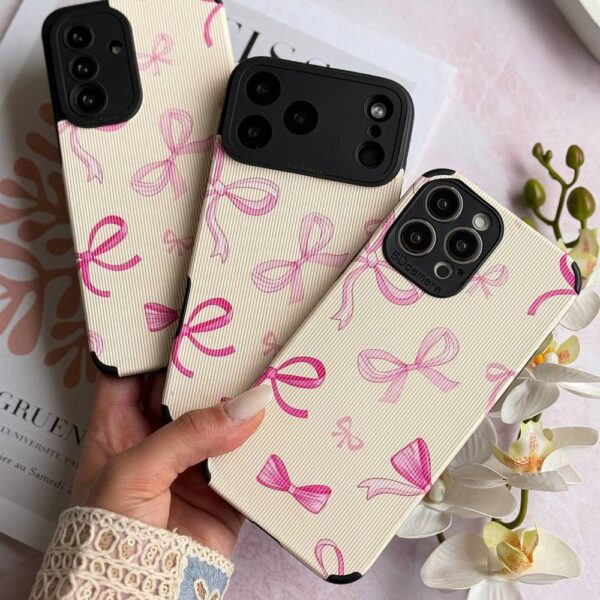 قاب پاپیون صورتی کبریتی آیفون سامسونگ شیائومی 3