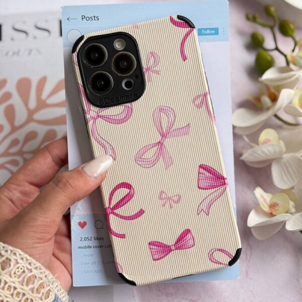 قاب پاپیون صورتی کبریتی آیفون سامسونگ شیائومی 4